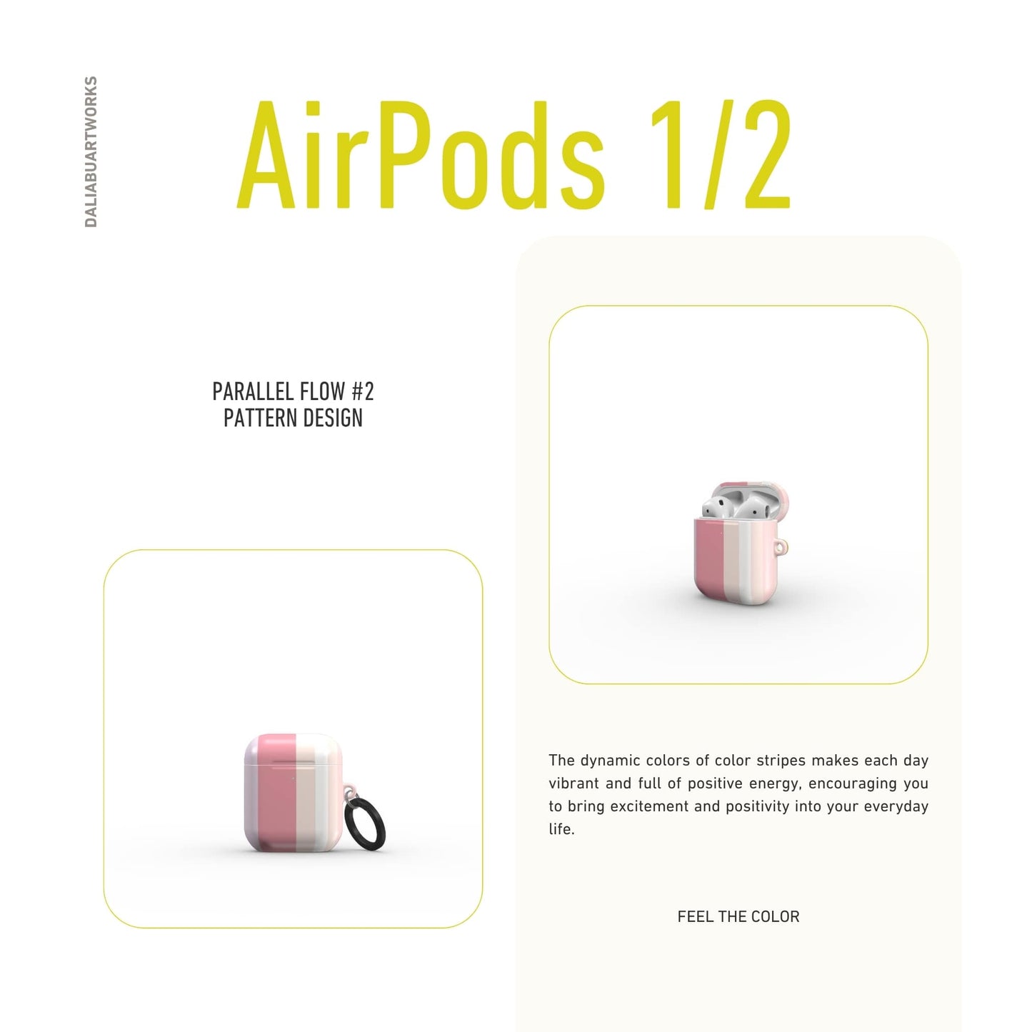 Parallel Flow Pink Tough Apple AirPods Case