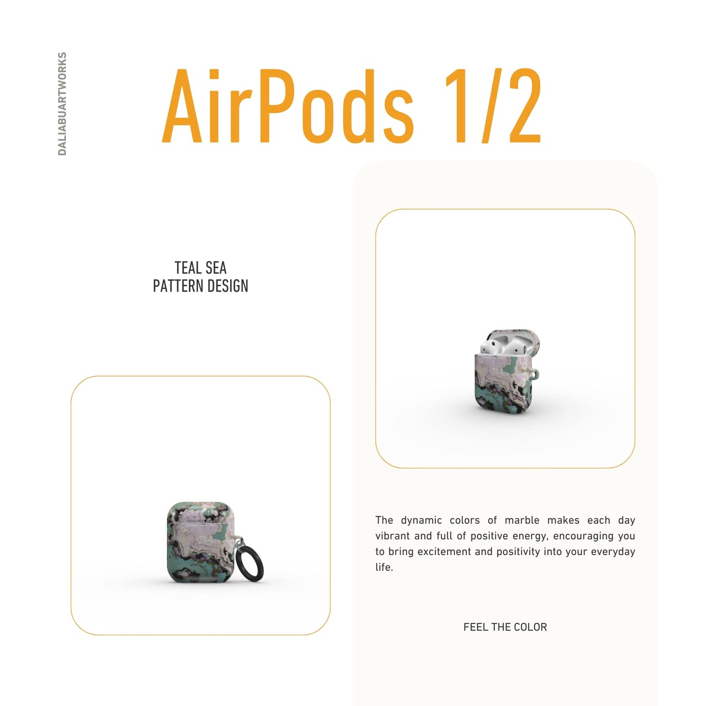 Teal Sea Tough Apple AirPods Case