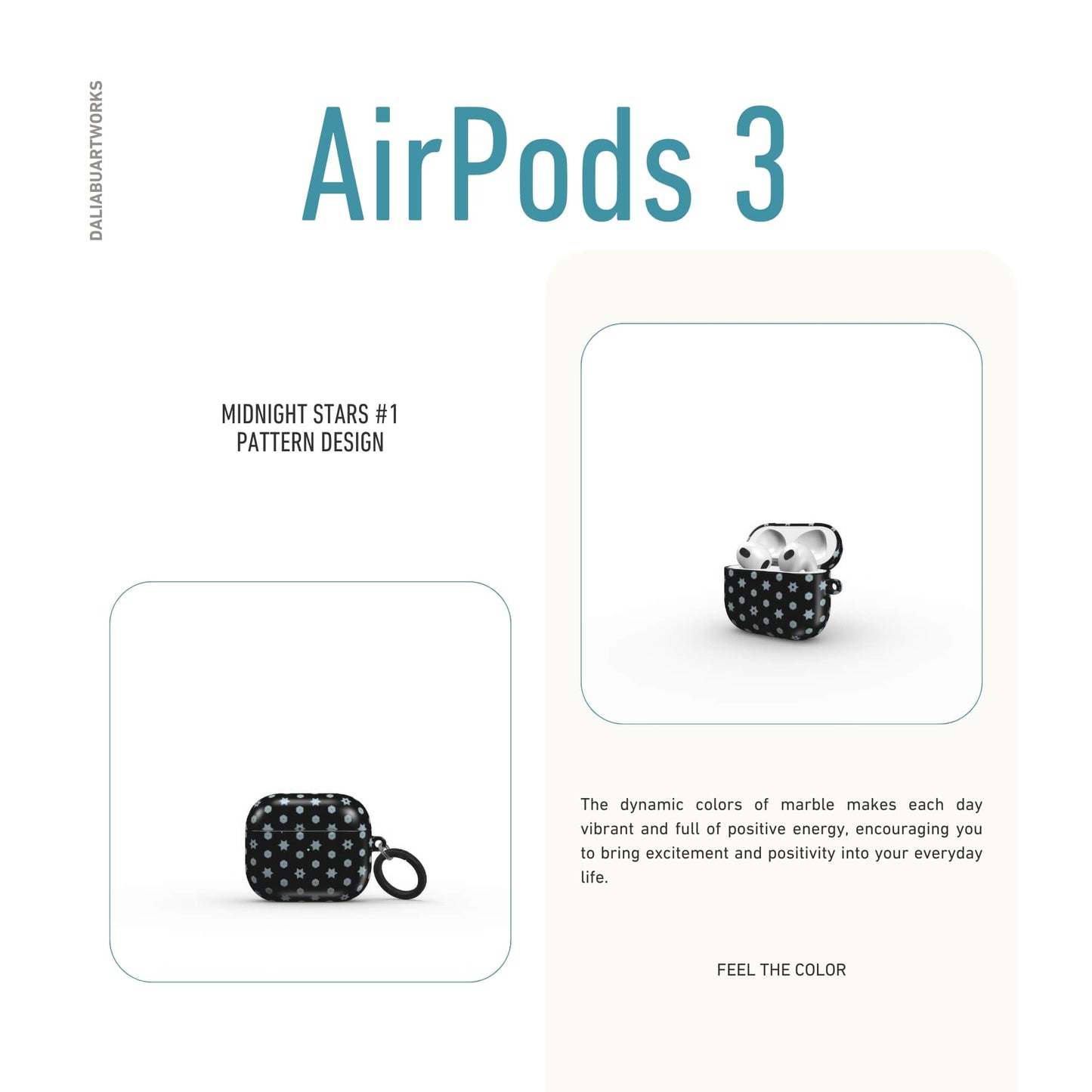 Midnight Stars Tough Apple AirPods Case