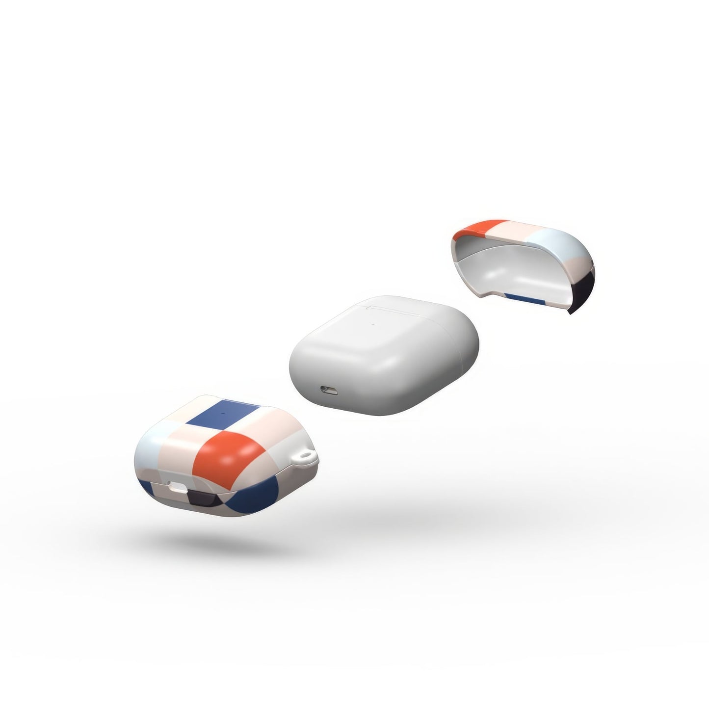 Pixel Grid Blue Tough Apple AirPods Case