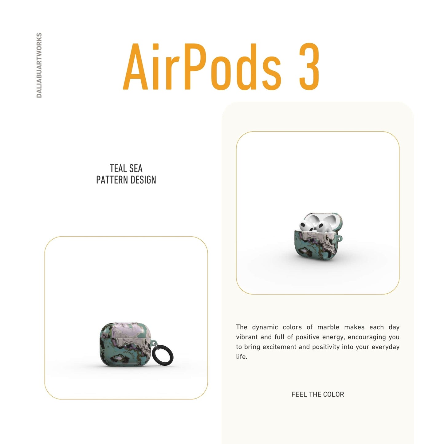 Teal Sea Tough Apple AirPods Case