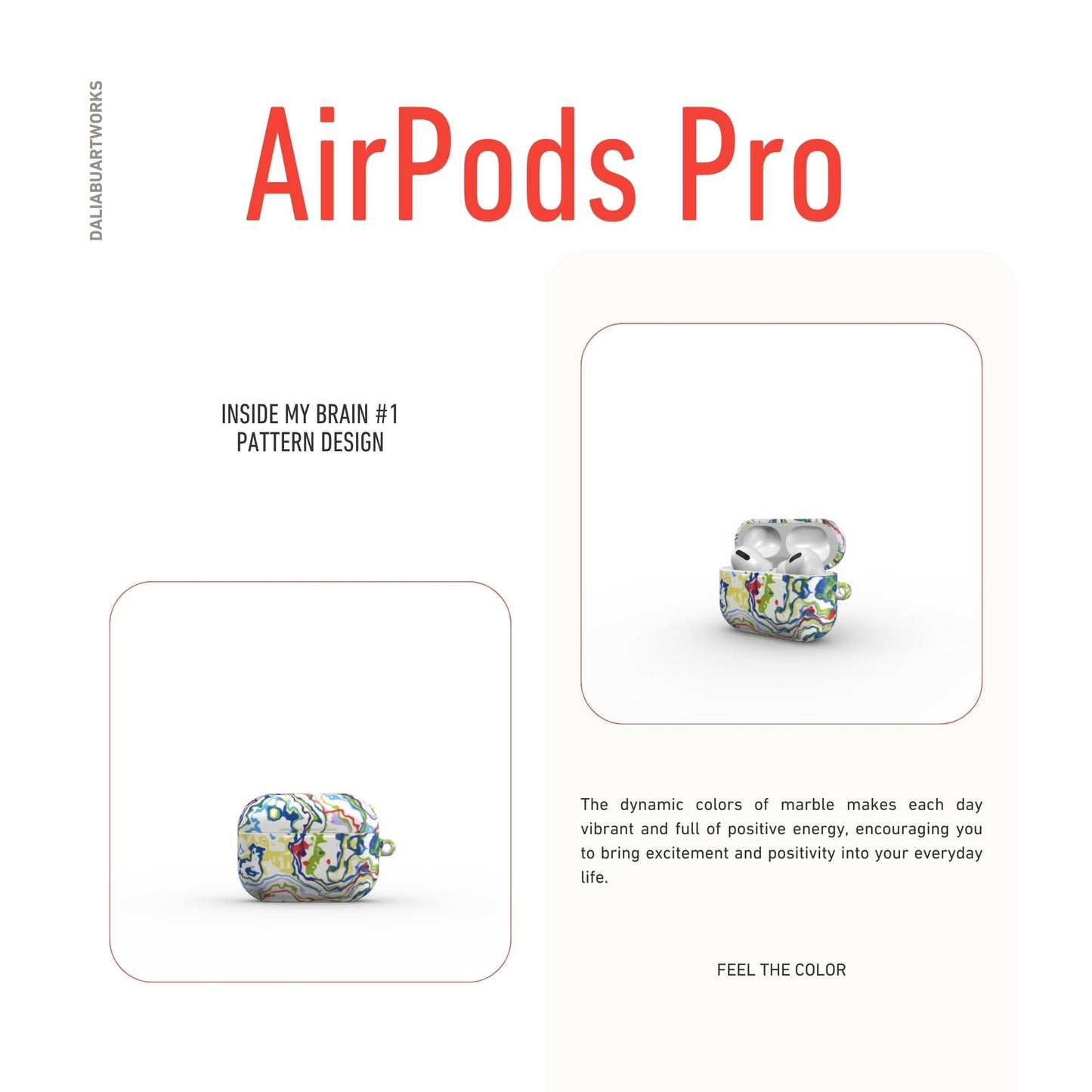 Inside My Brain Tough Apple AirPods Case