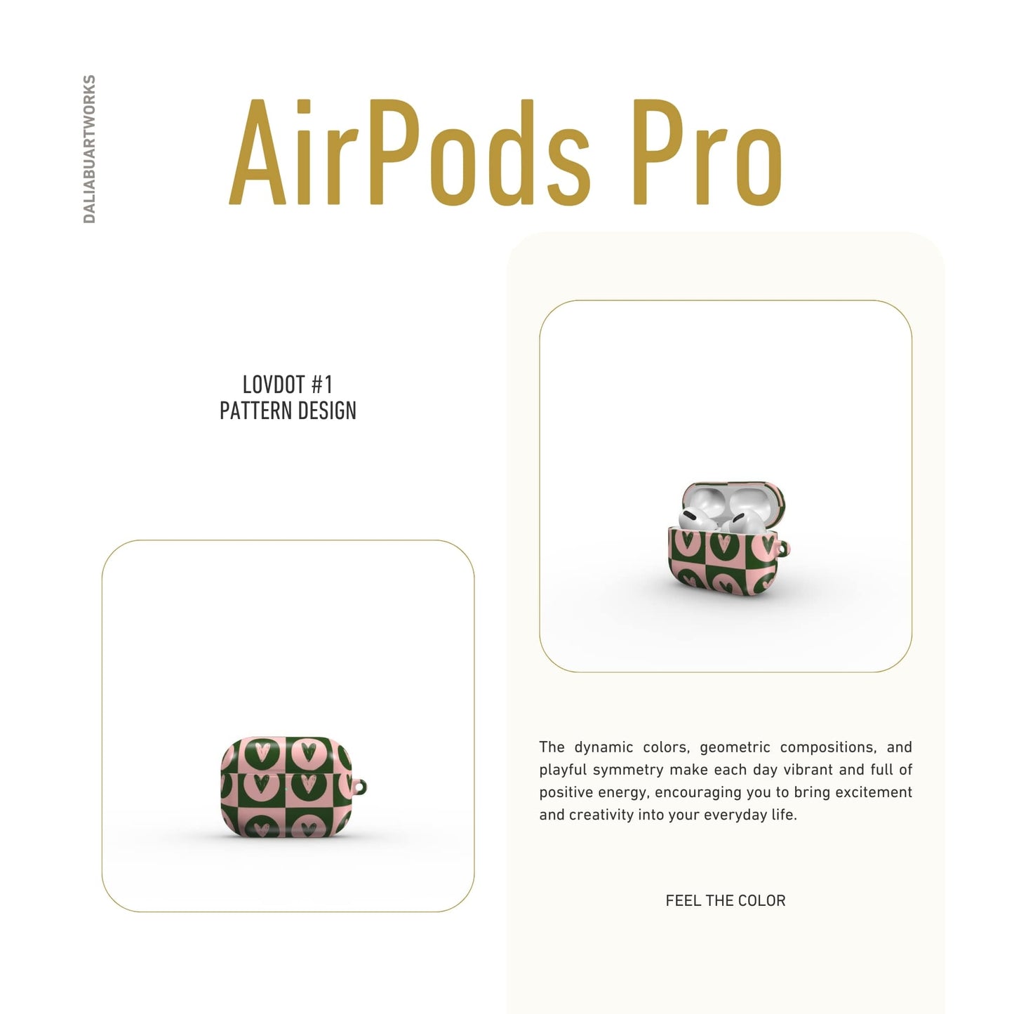 LovDot Vintage Rose Tough Apple AirPods Case