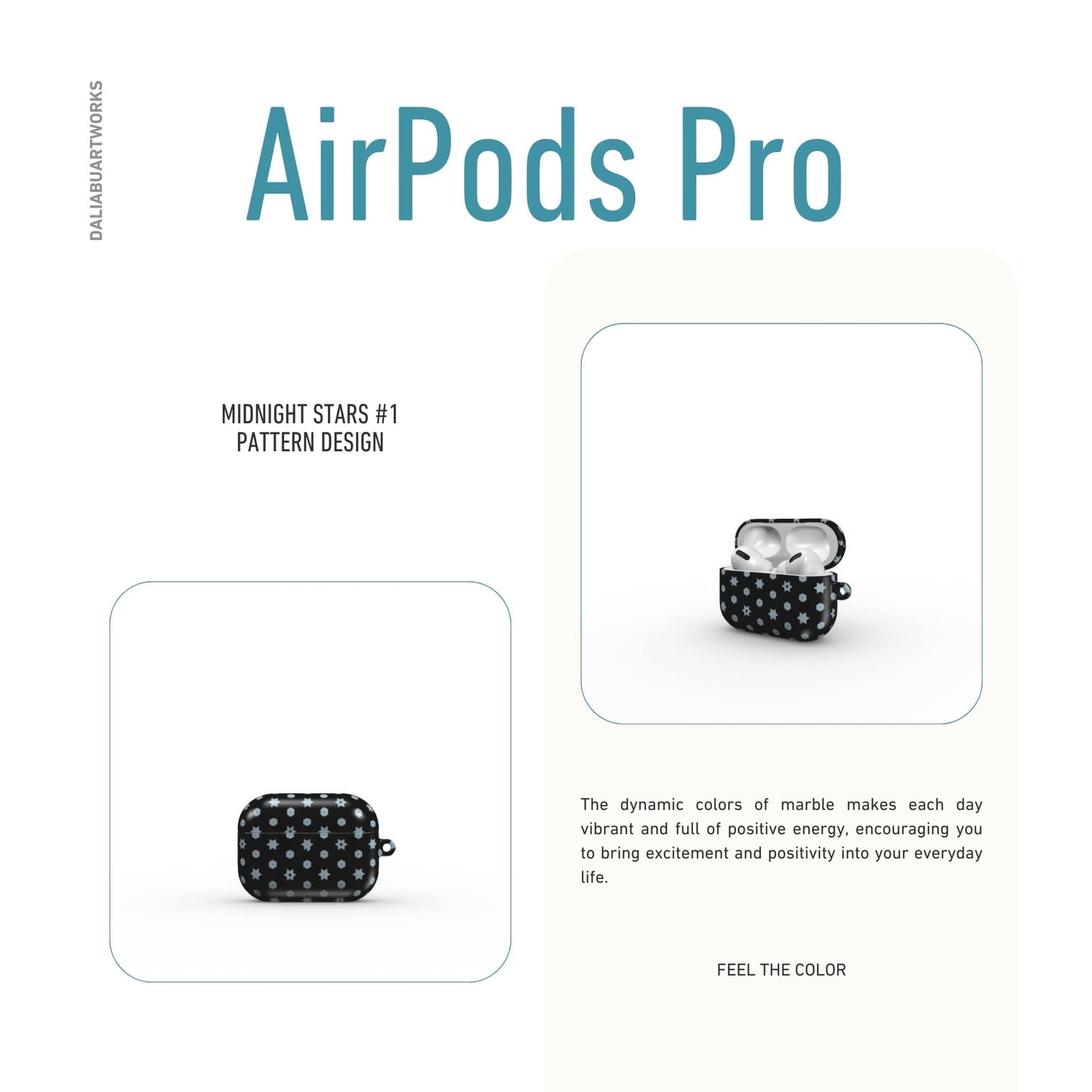 Midnight Stars Tough Apple AirPods Case