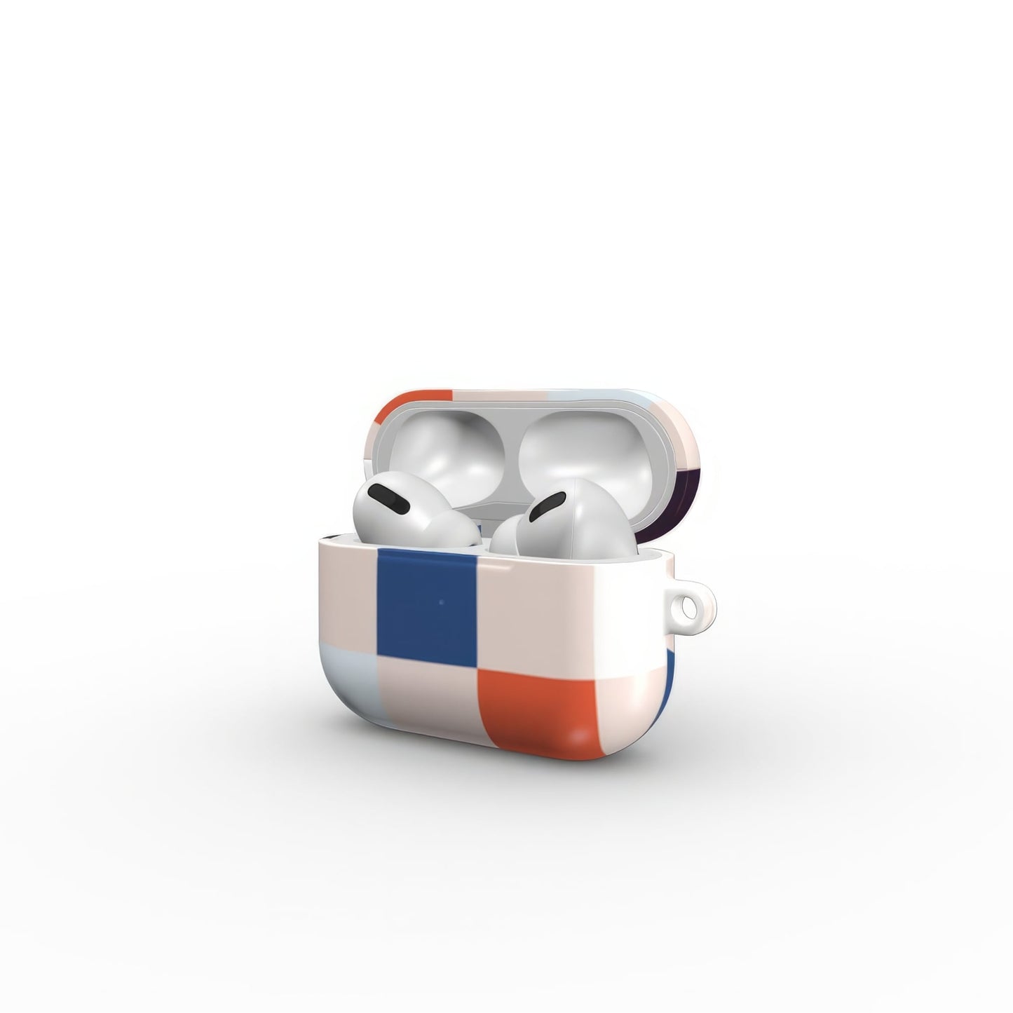 Pixel Grid Blue Tough Apple AirPods Case