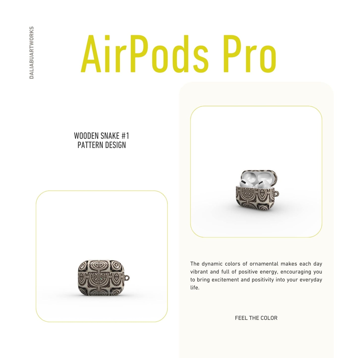 Wooden Snake #1 Tough Apple AirPods Case
