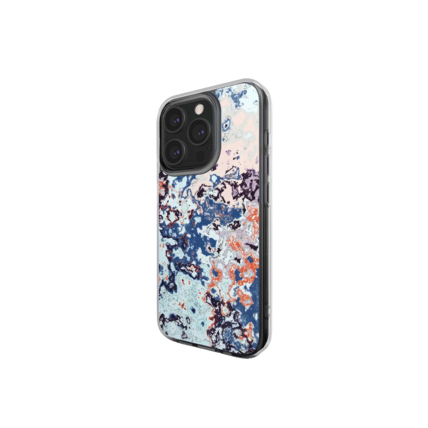 Blue Marble Mist Clear Phone Case