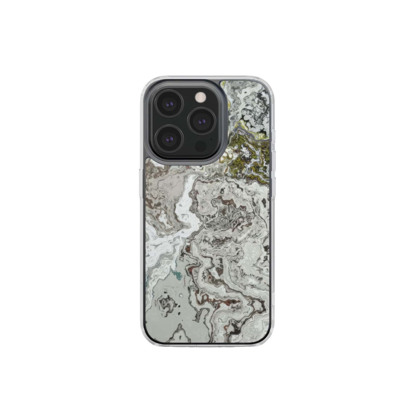 Classic White Marble Clear Phone Case