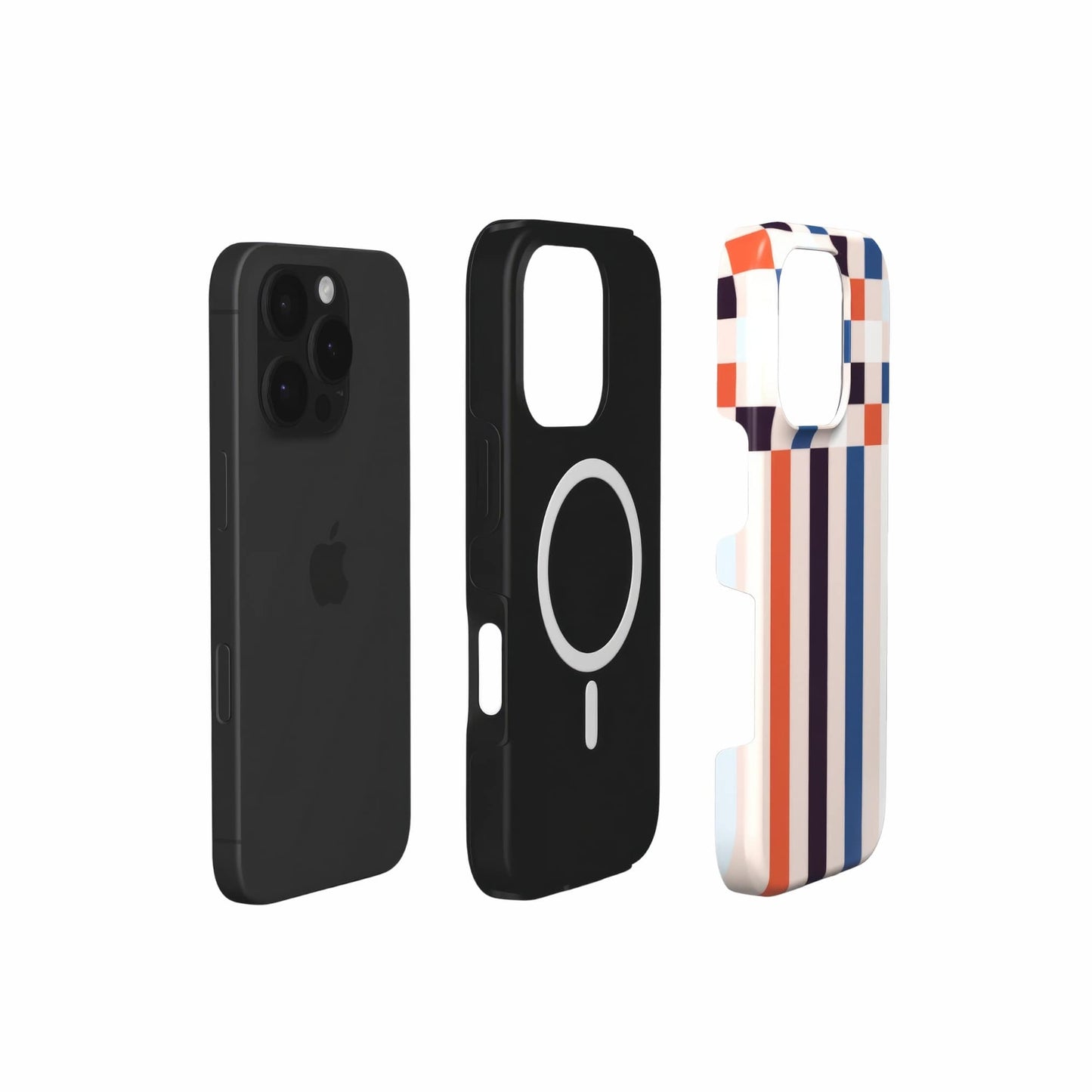 Pixel Grid Blue MagSafe Tough Phone Case