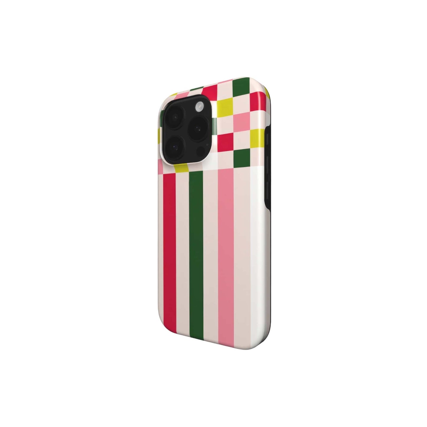 Pixel Grid Pink MagSafe Tough Phone Case