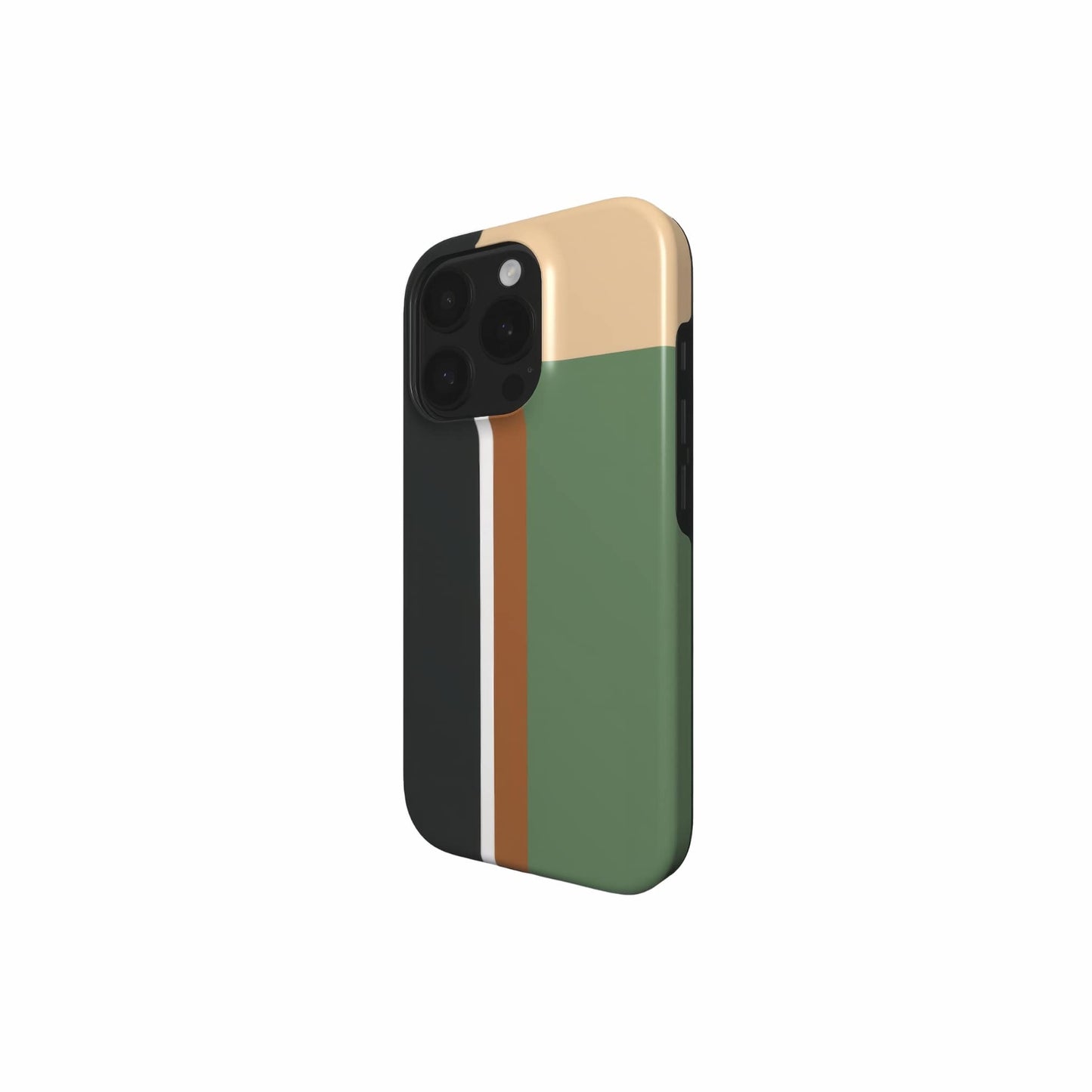 Retro Stripes Khaki MagSafe Tough Phone Case