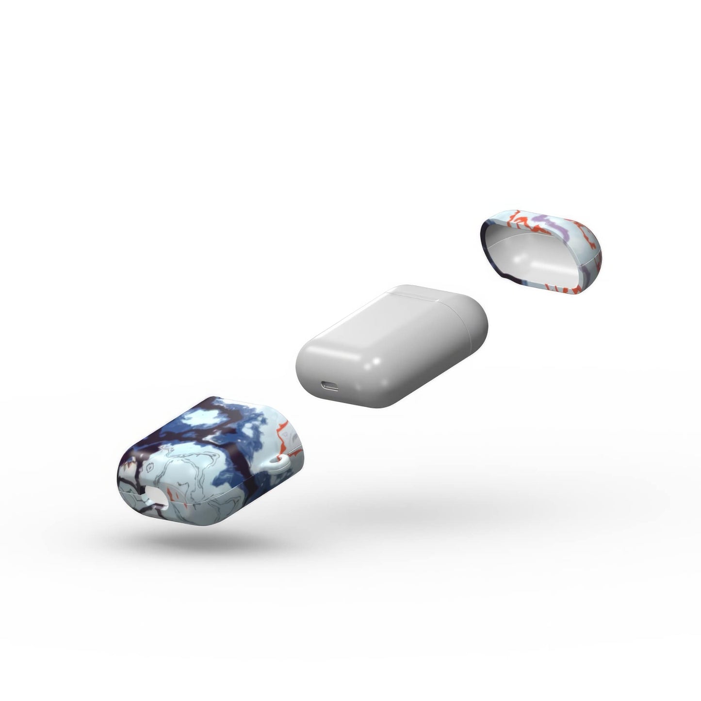 Blue Marble Veins Tough Apple AirPods Case