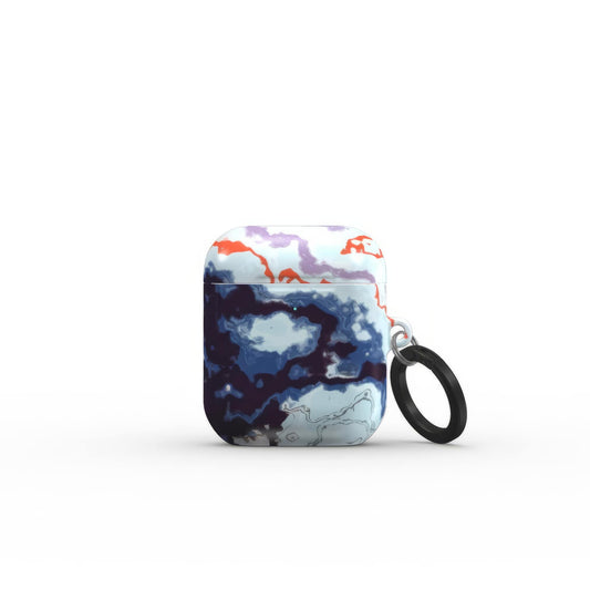 Blue Marble Veins Tough Apple AirPods Case