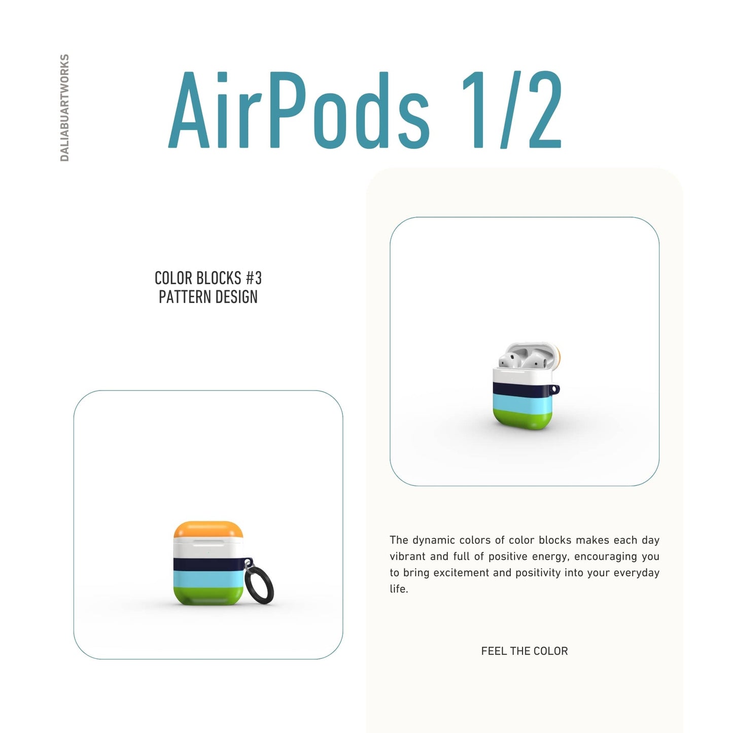 Color Blocks Coastline Tough Apple AirPods Case