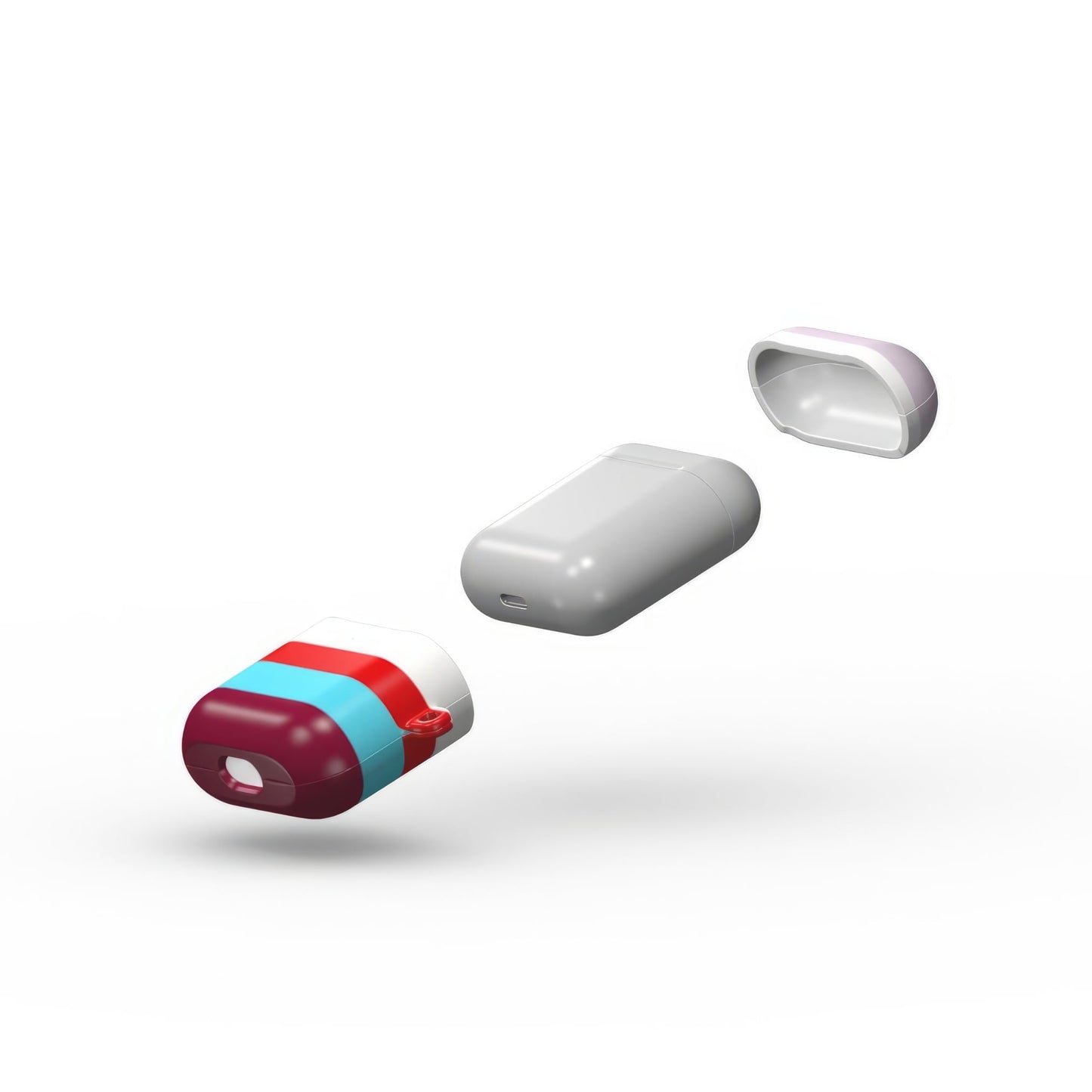Color Blocks Fuchsia Tough Apple AirPods Case