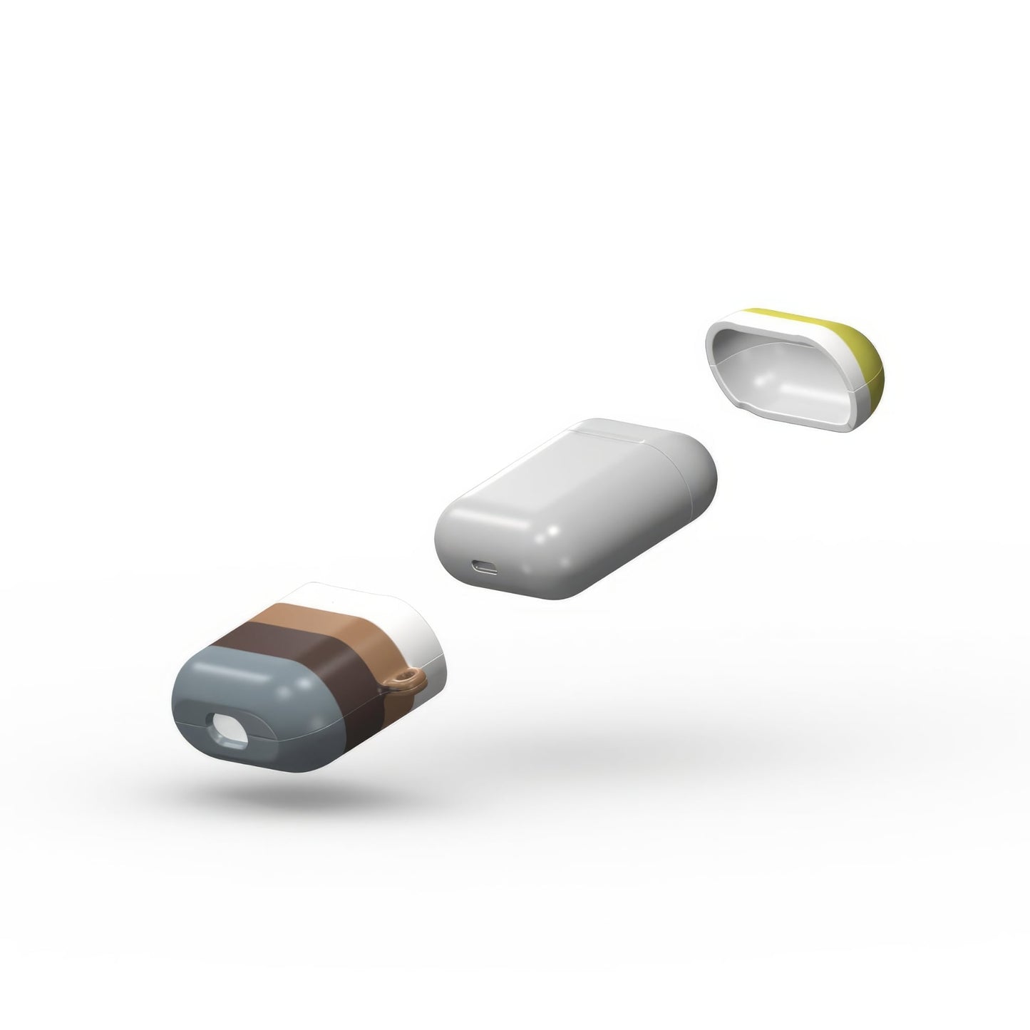 Color Blocks Gray Tough Apple AirPods Case