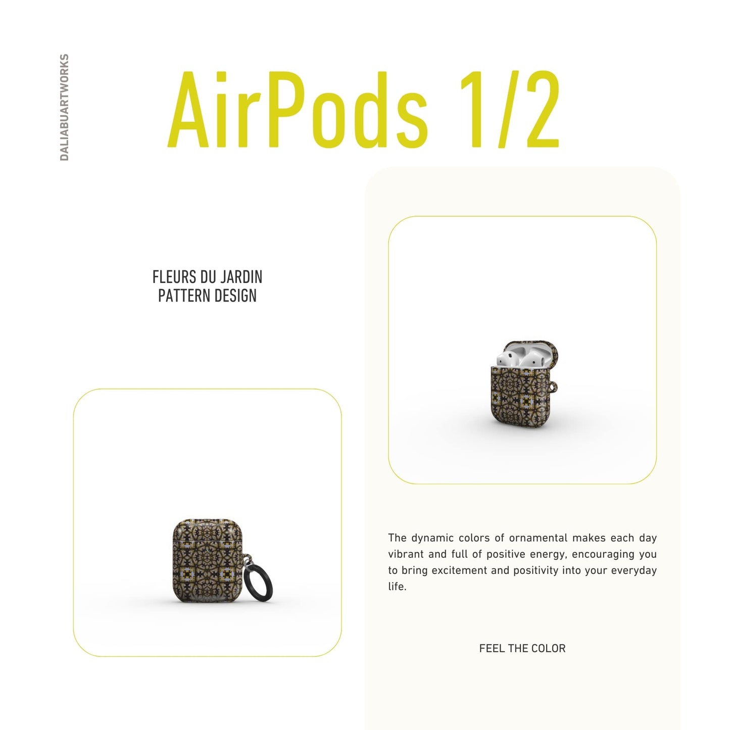Fleurs Du Jardin Tough Apple AirPods Case