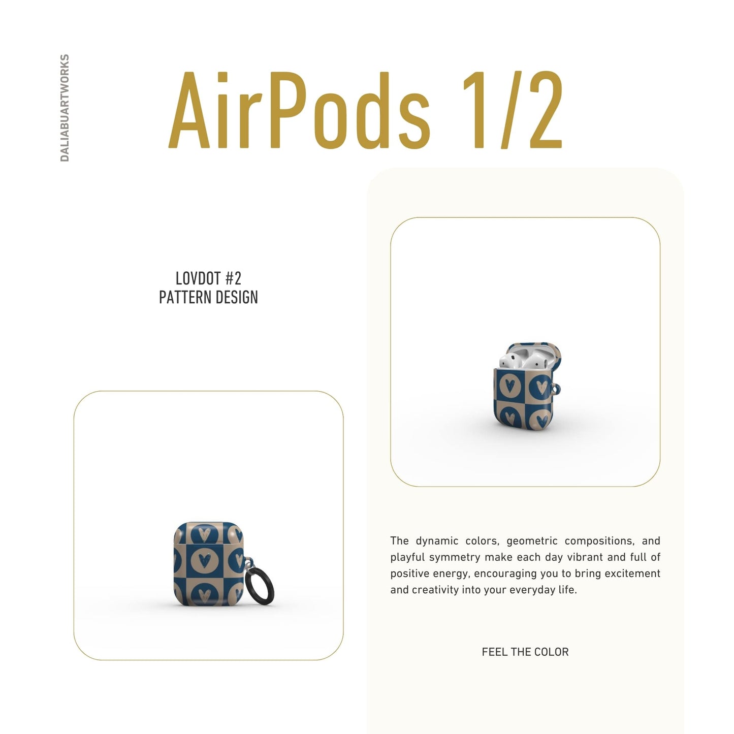 LovDot Blue Tough Apple AirPods Case