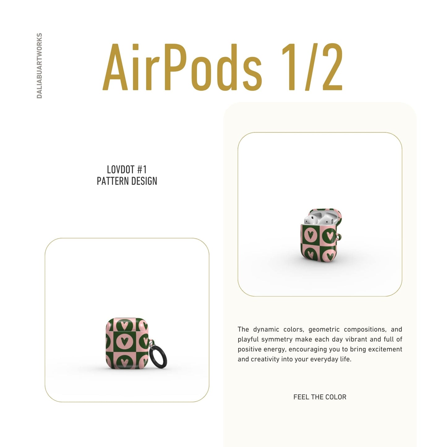 LovDot Vintage Rose Tough Apple AirPods Case