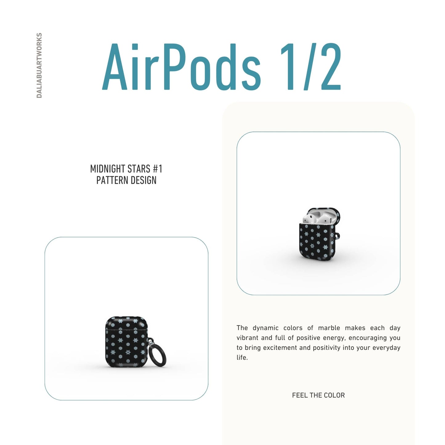 Midnight Stars Tough Apple AirPods Case