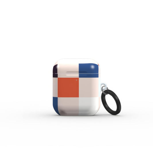 Pixel Grid Blue Tough Apple AirPods Case