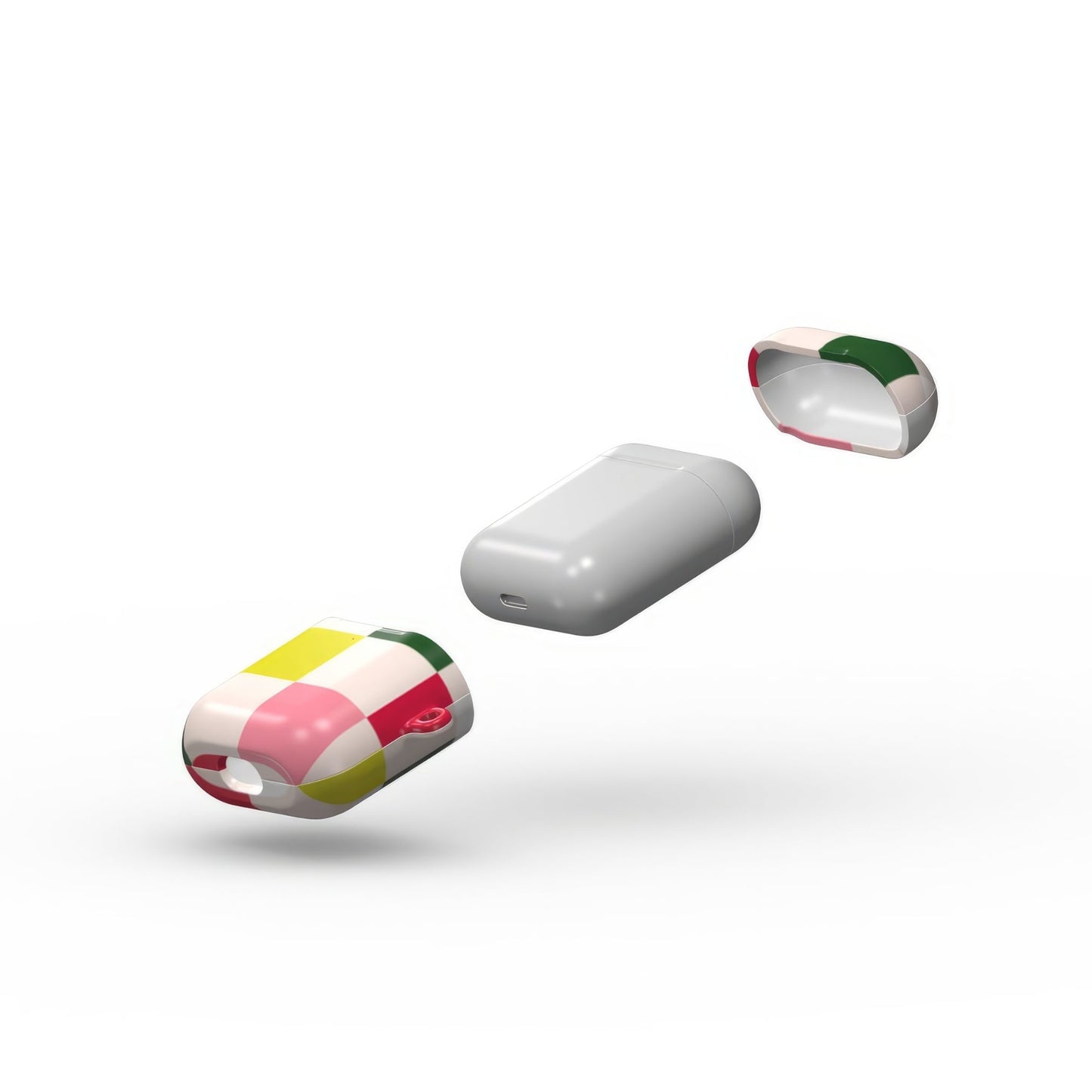 Pixel Grid Pink Tough Apple AirPods Case