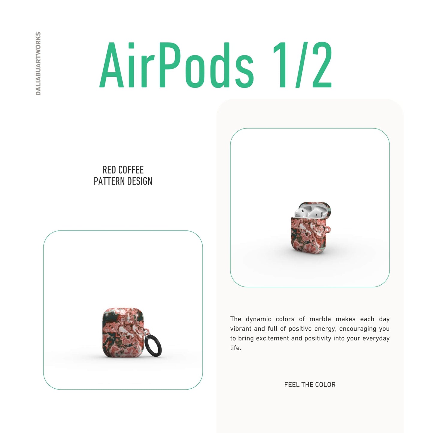 Red Coffee Tough Apple AirPods Case