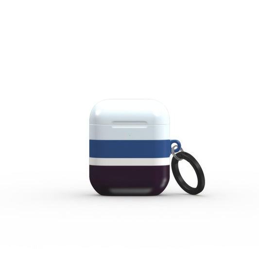 Retro Stripes Blue Tough Apple AirPods Case