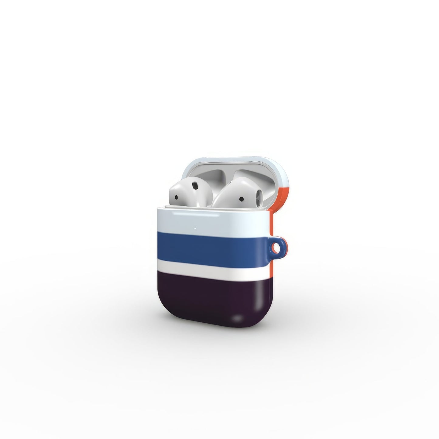 Retro Stripes Blue Tough Apple AirPods Case