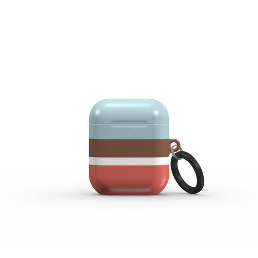 Retro Stripes Red Tough Apple AirPods Case