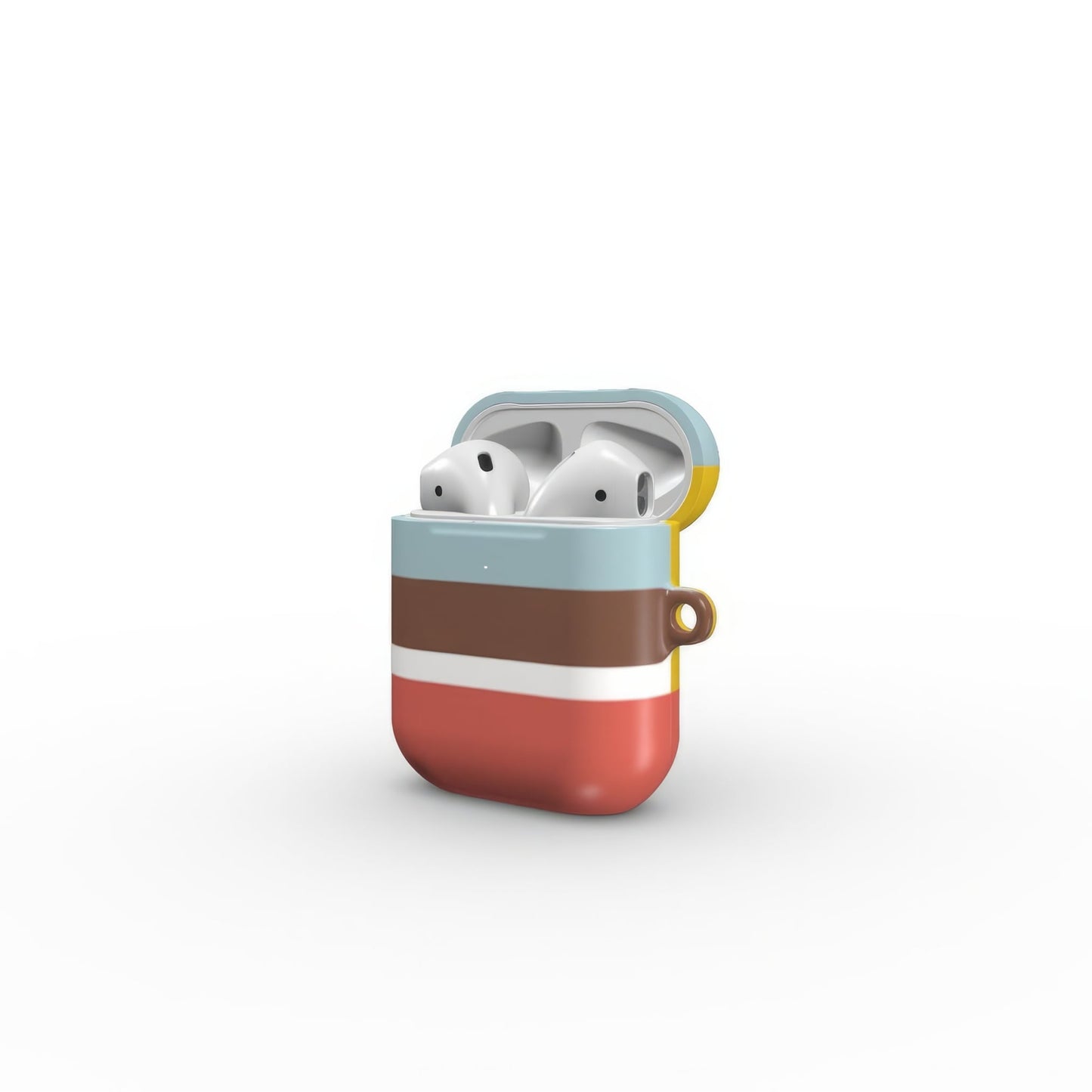 Retro Stripes Red Tough Apple AirPods Case