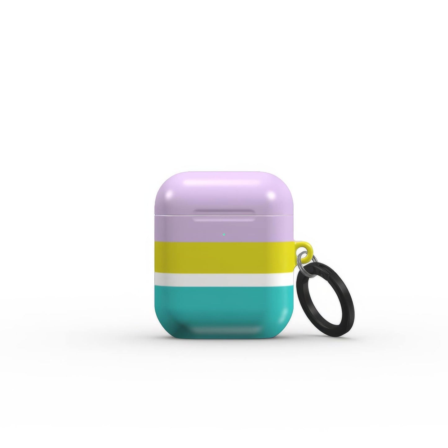 Retro Stripes Teal Tough Apple AirPods Case