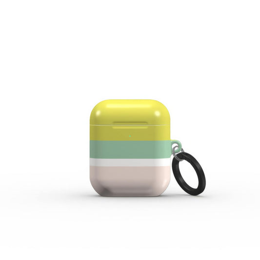 Retro Stripes Yellow Tough Apple AirPods Case