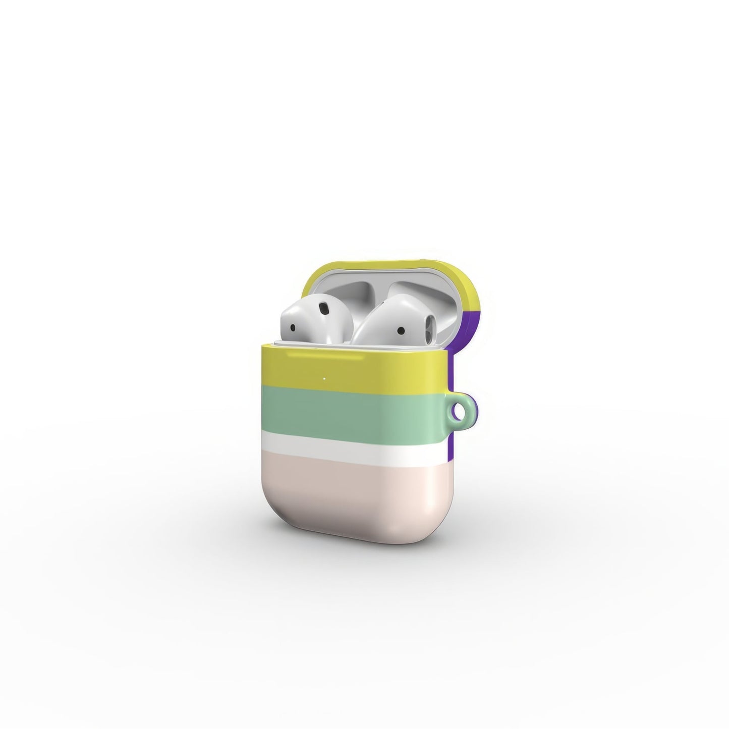 Retro Stripes Yellow Tough Apple AirPods Case