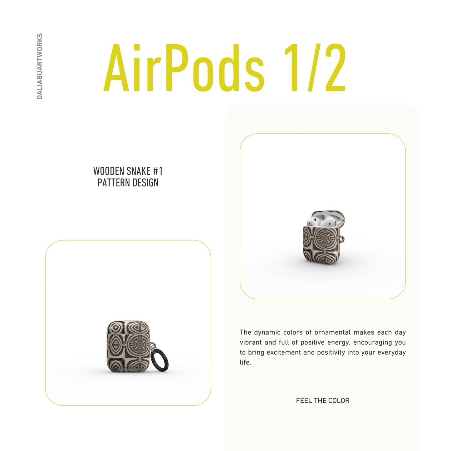 Wooden Snake #1 Tough Apple AirPods Case