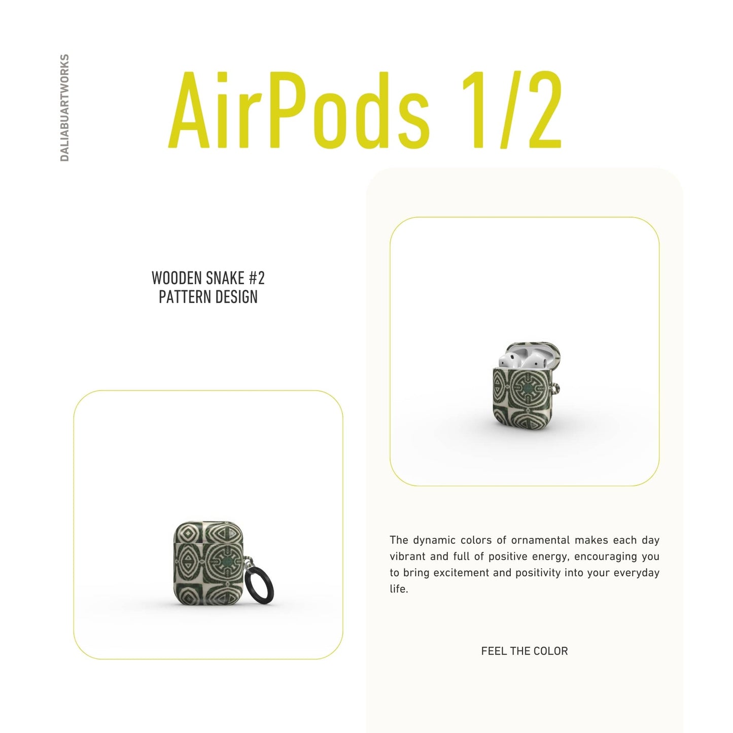 Wooden Snake #2 Tough Apple AirPods Case
