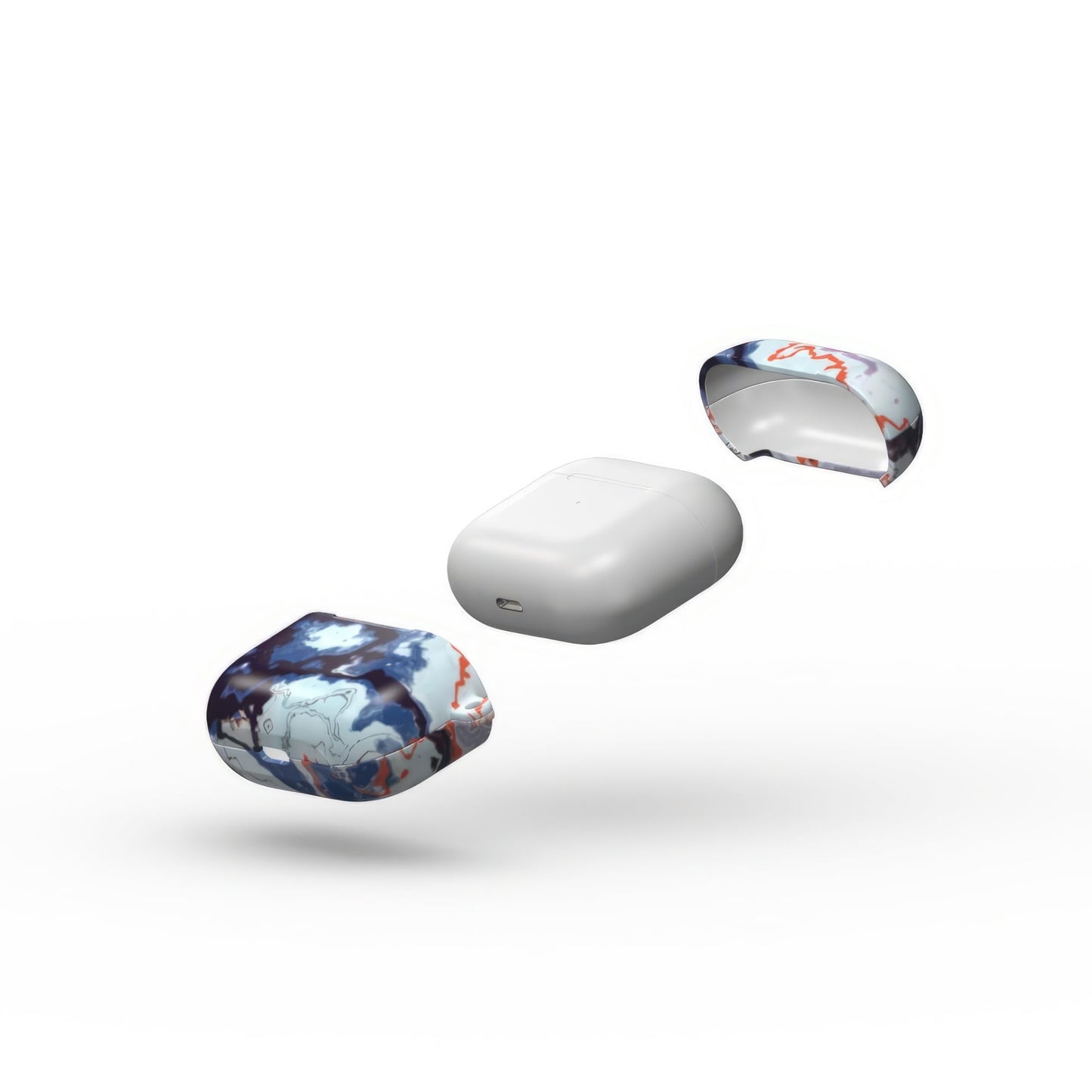 Blue Marble Veins Tough Apple AirPods Case