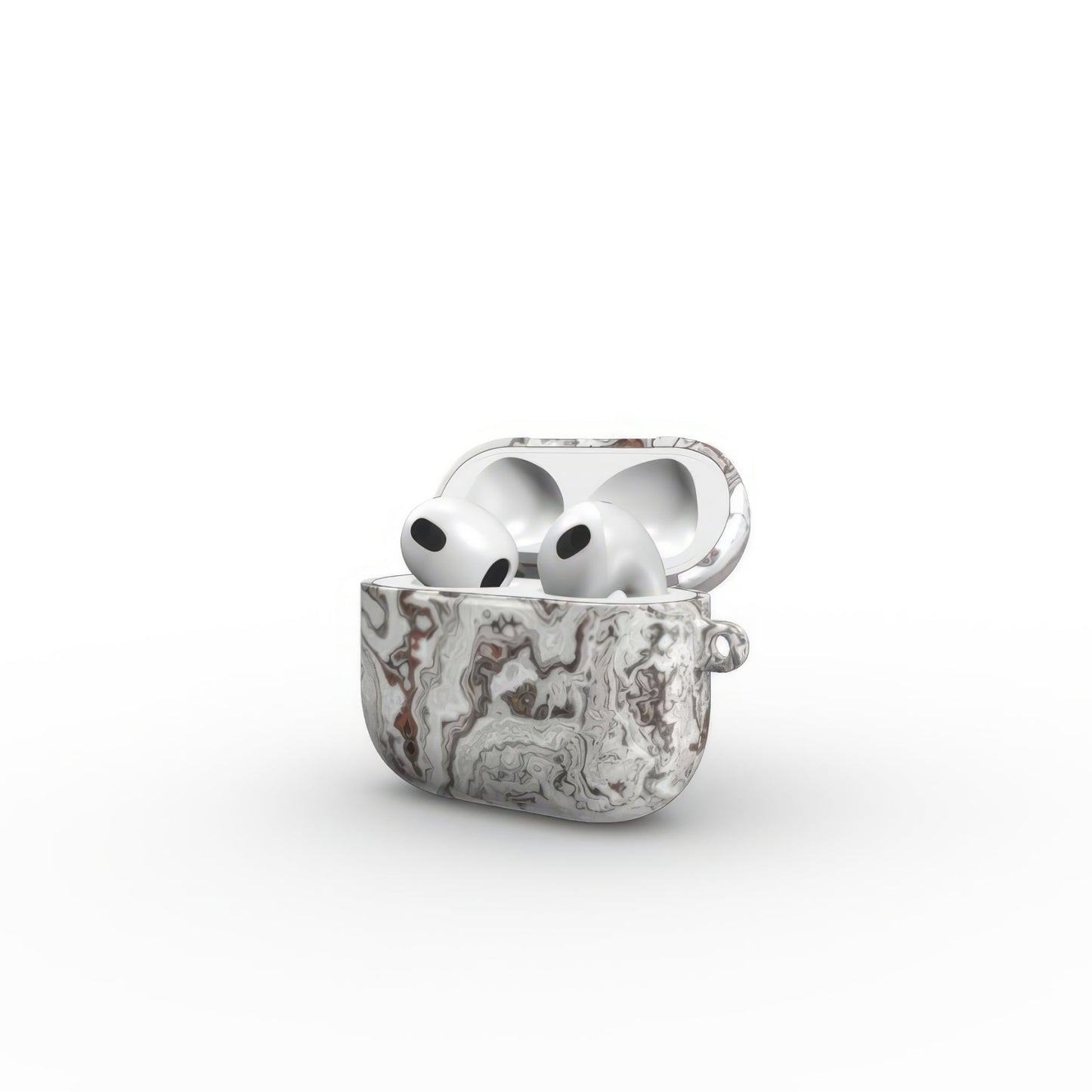 Classic White Marble Tough Apple AirPods Case