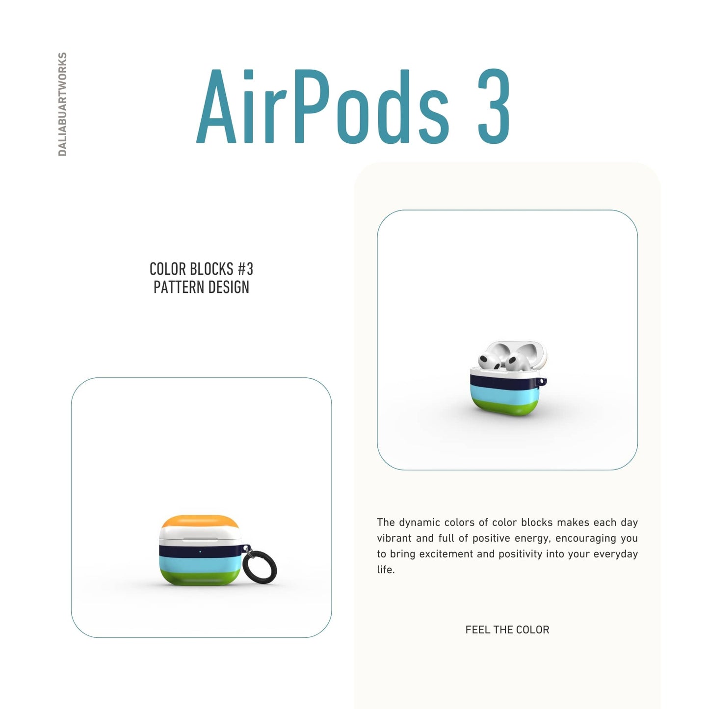 Color Blocks Coastline Tough Apple AirPods Case