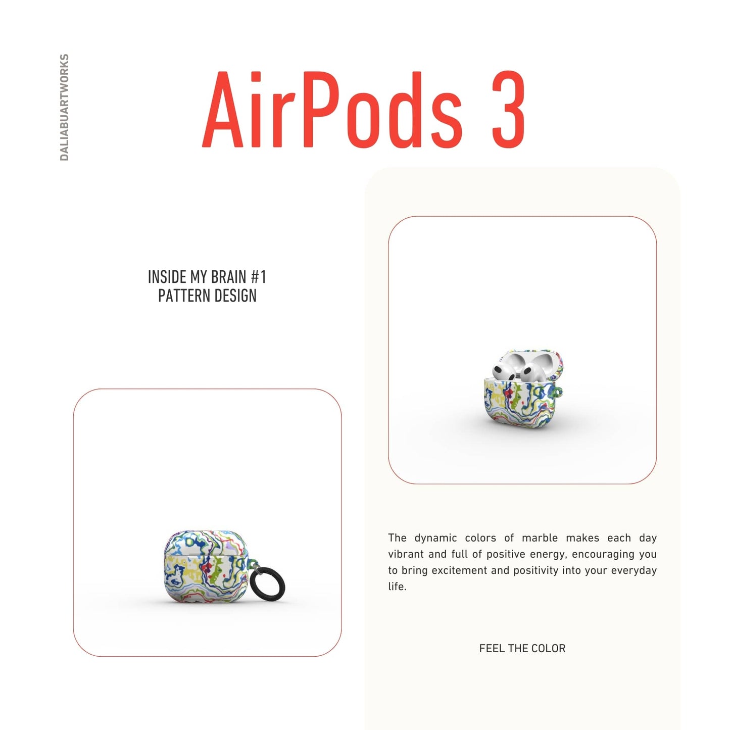 Inside My Brain Tough Apple AirPods Case