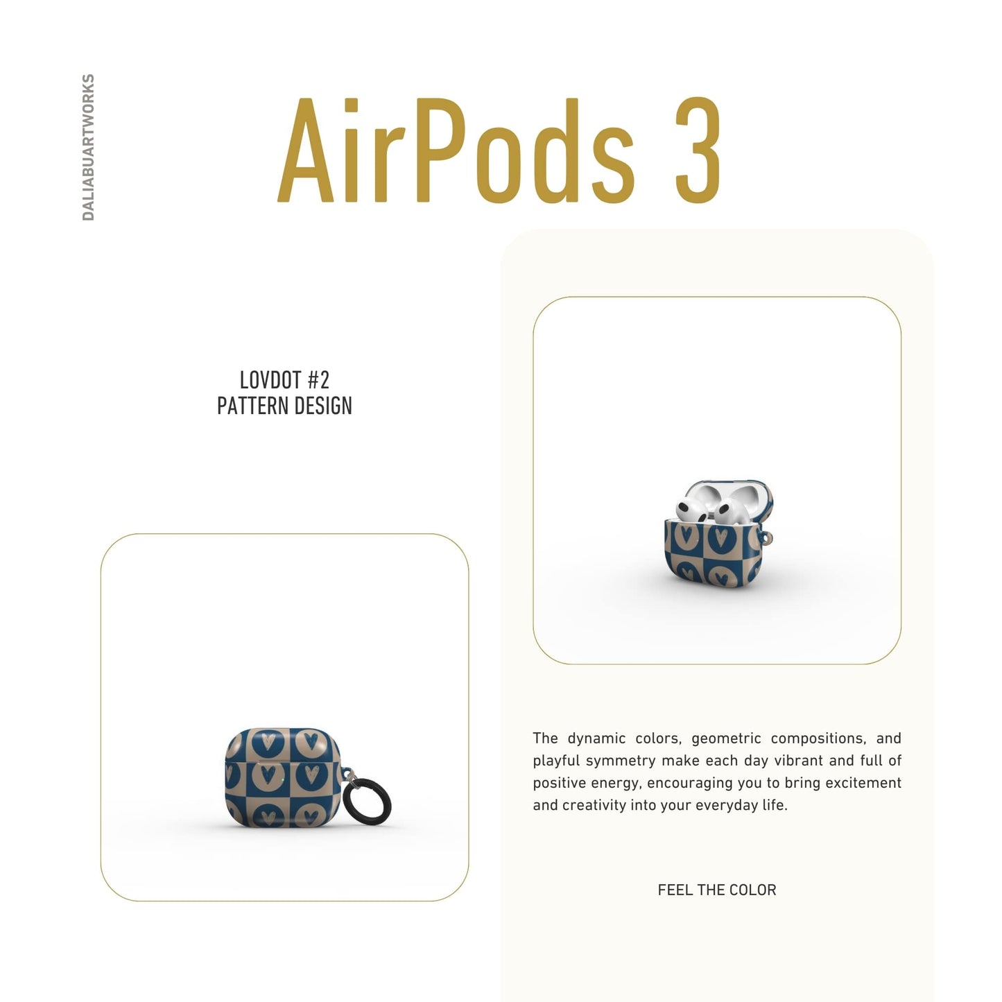 LovDot Blue Tough Apple AirPods Case