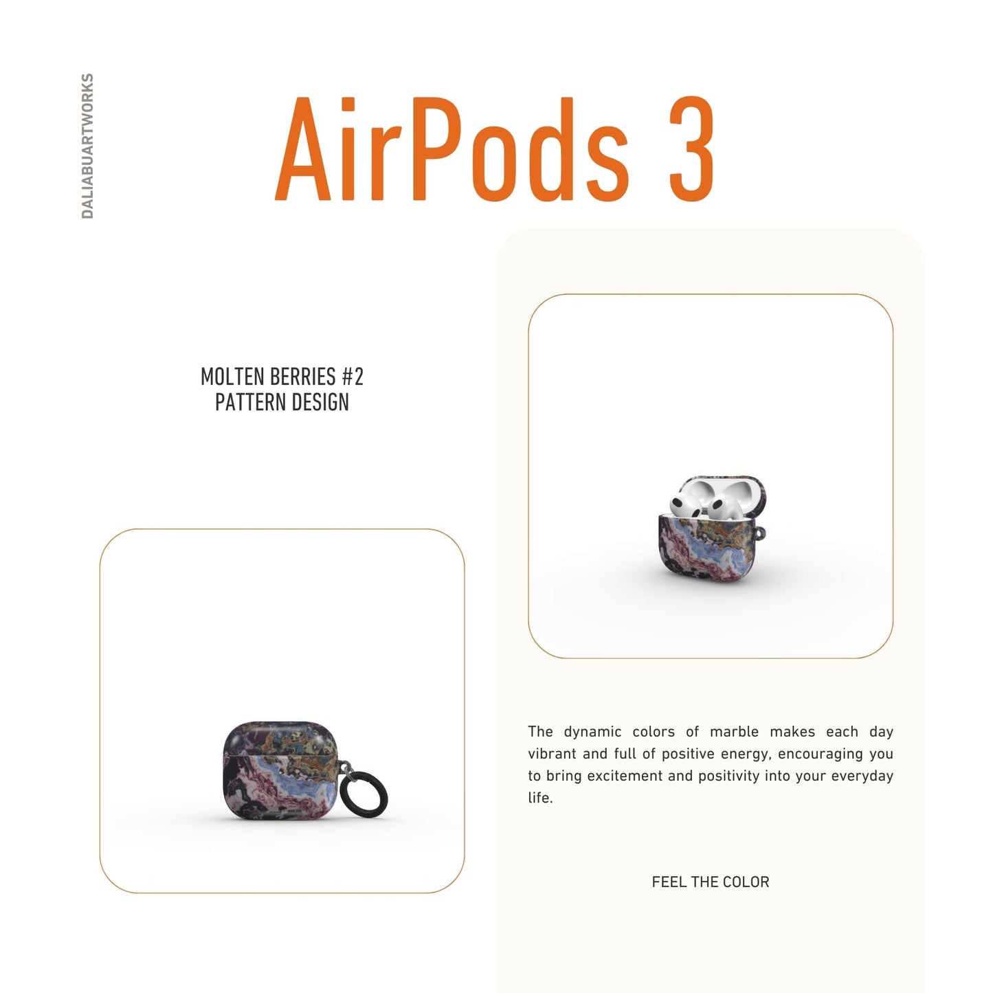 Molten Berries Mix Tough Apple AirPods Case
