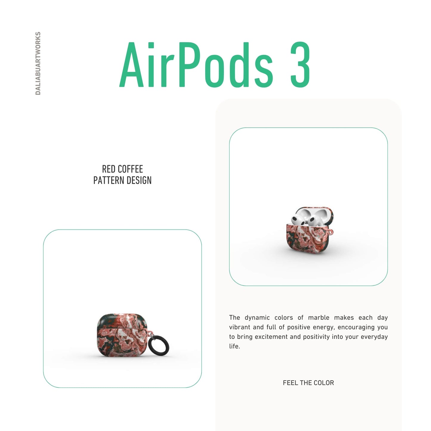 Red Coffee Tough Apple AirPods Case