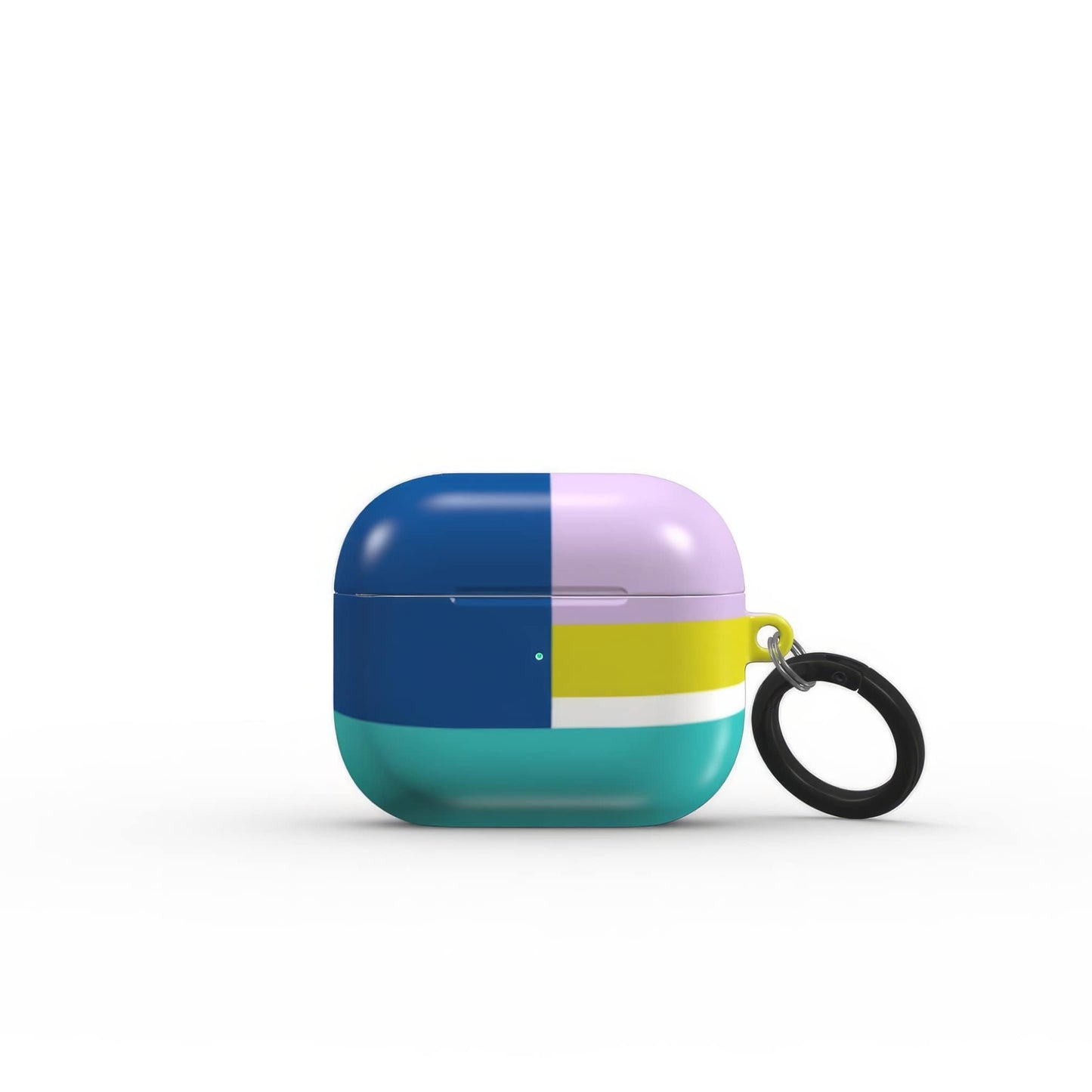 Retro Stripes Teal Tough Apple AirPods Case