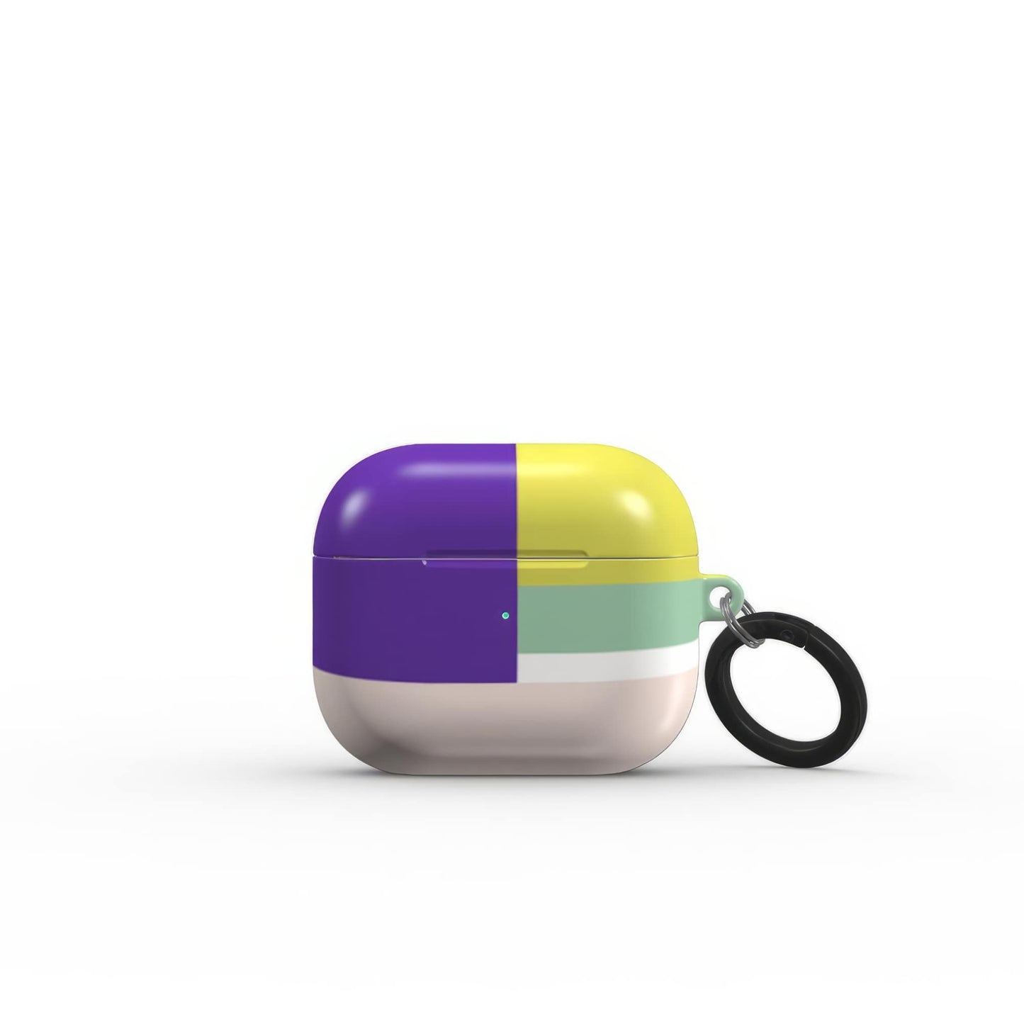 Retro Stripes Yellow Tough Apple AirPods Case
