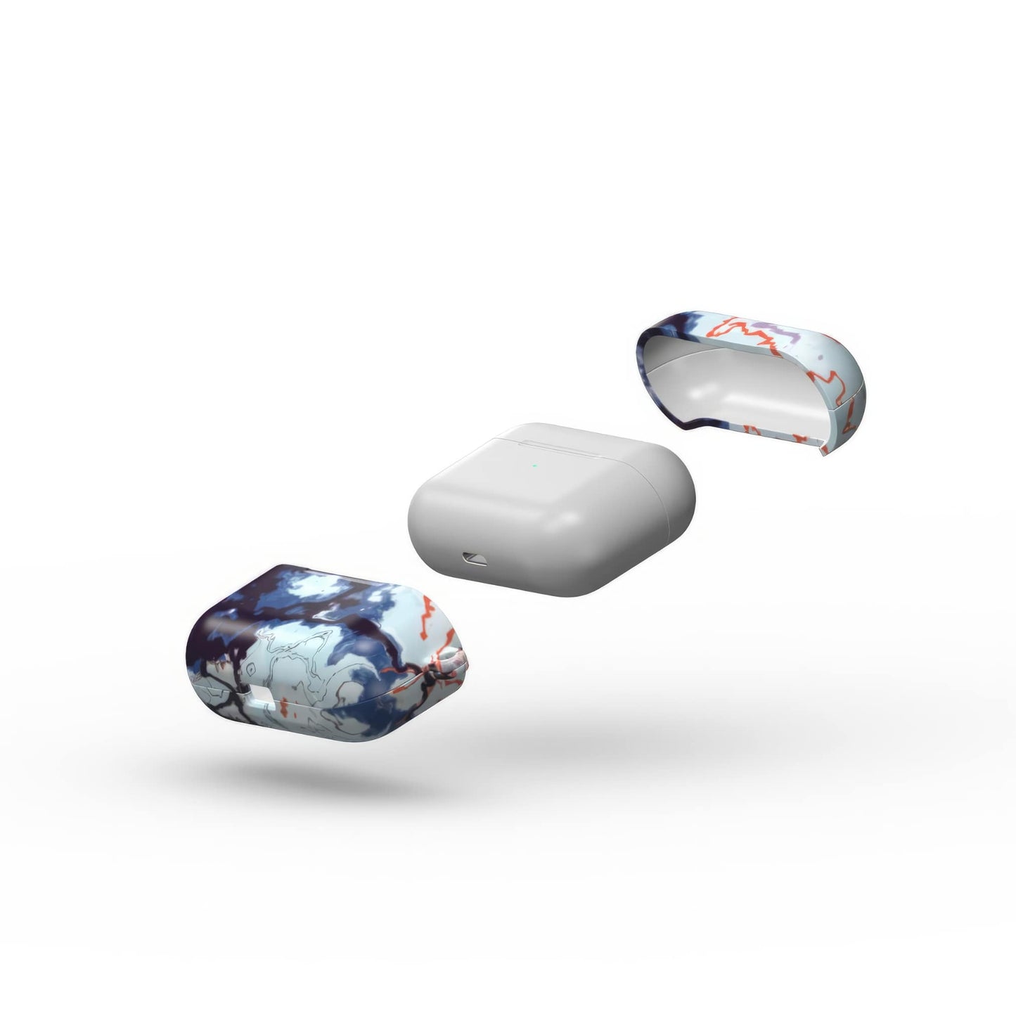Blue Marble Veins Tough Apple AirPods Case
