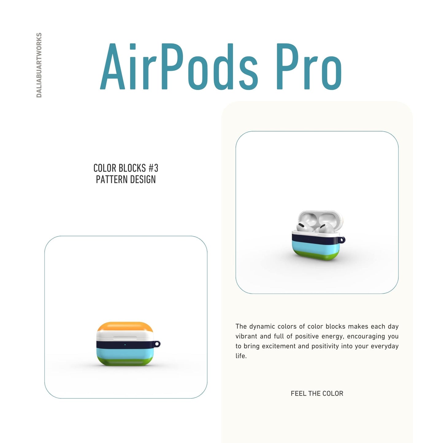 Color Blocks Coastline Tough Apple AirPods Case