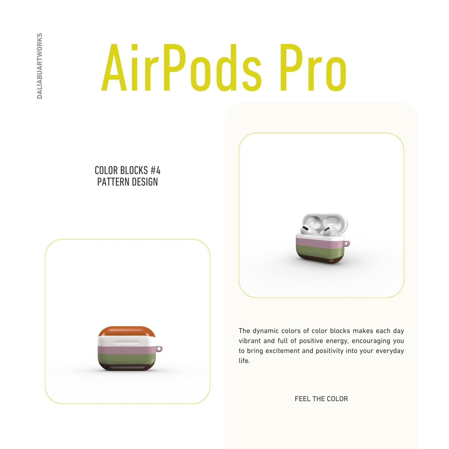 Color Blocks Forest Tough Apple AirPods Case