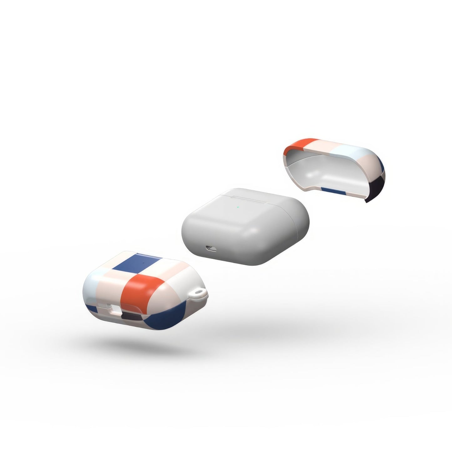 Pixel Grid Blue Tough Apple AirPods Case
