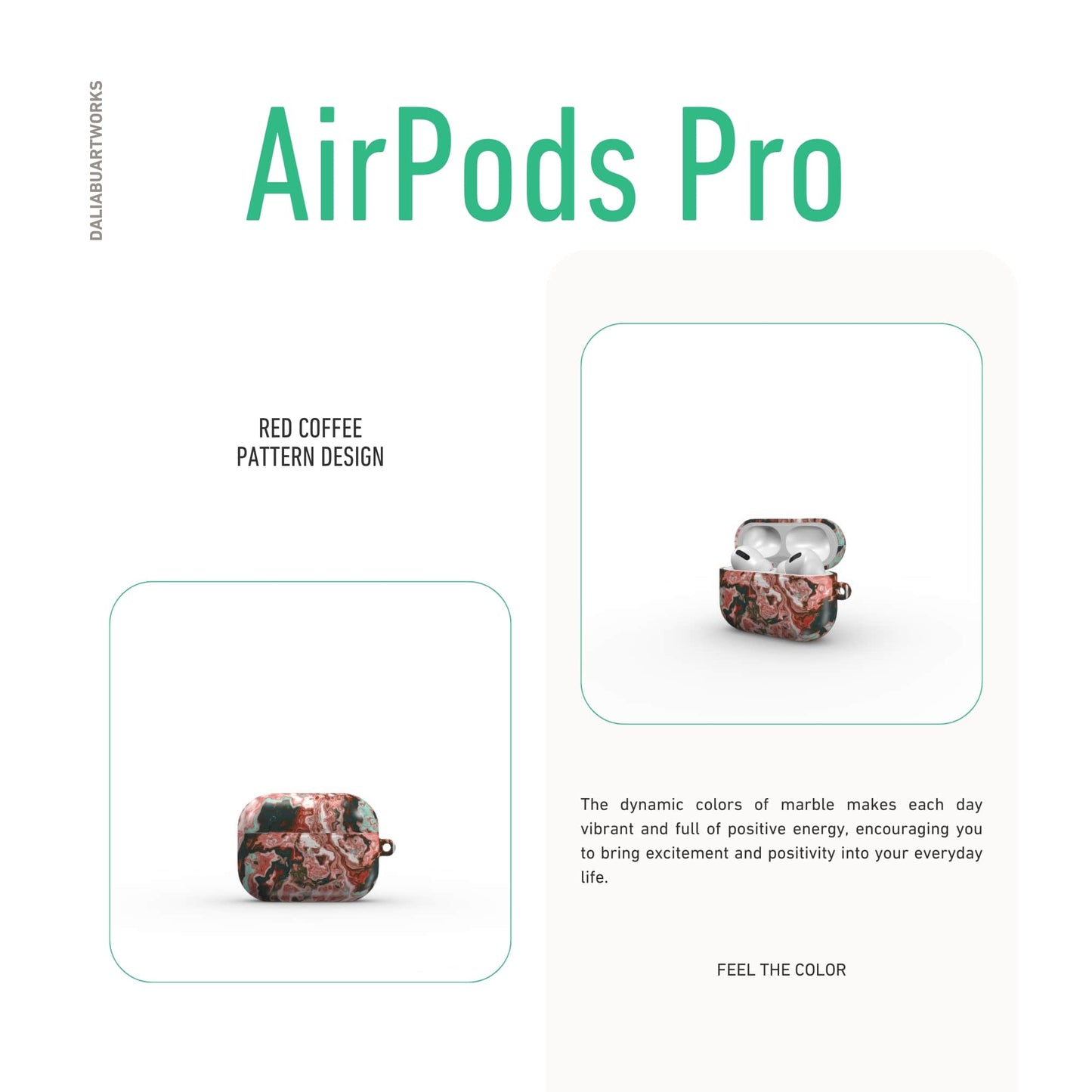 Red Coffee Tough Apple AirPods Case